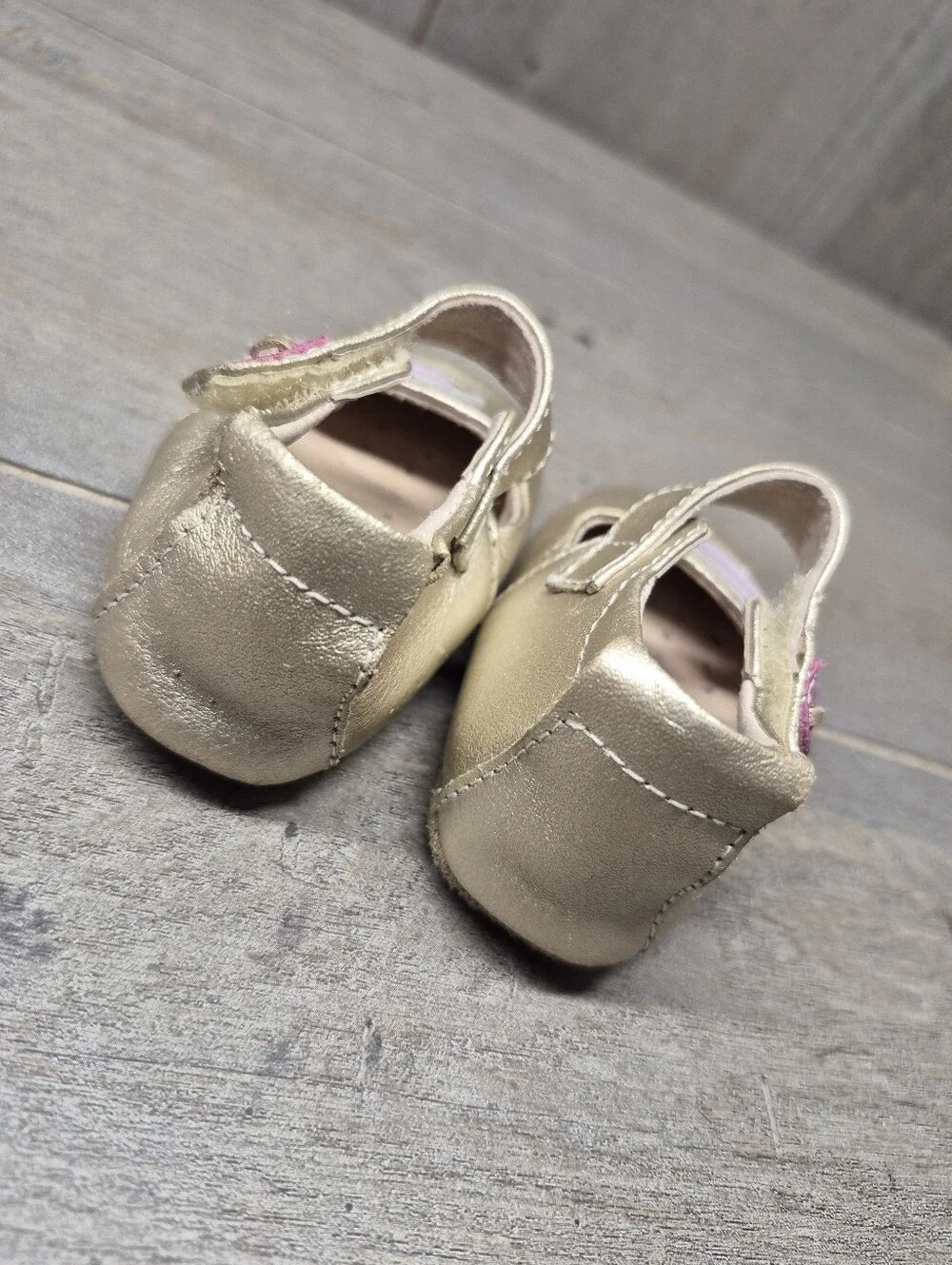 Livie & Luca Pio Pio Maryjane’s Metallic Gold (Girls Size 0-6 Months)